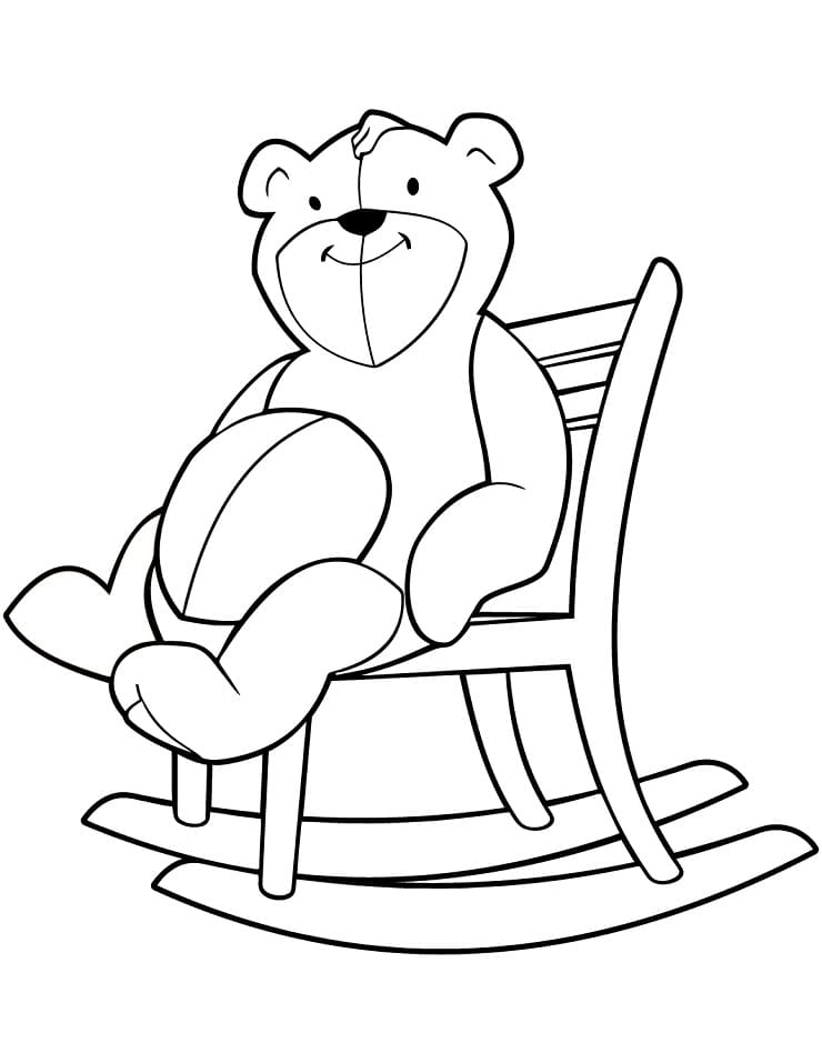 Teddy Bear on Chair Coloring Game Teddy Bear on Chair