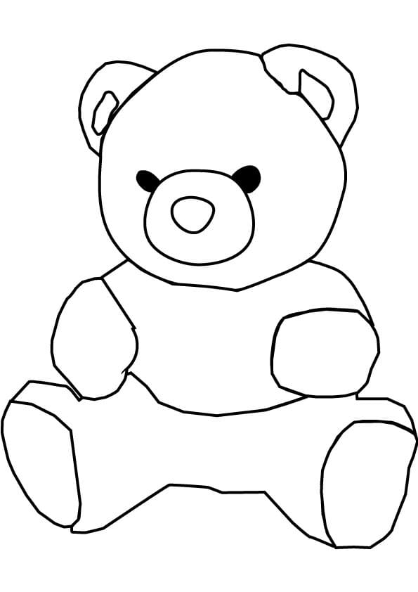 Teddy Bear to Color Coloring Game Teddy Bear to Color