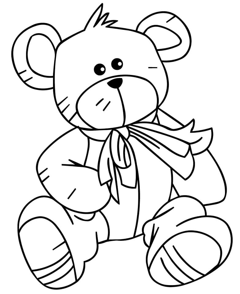 Teddy Bear to Print Coloring Game Teddy Bear to Print