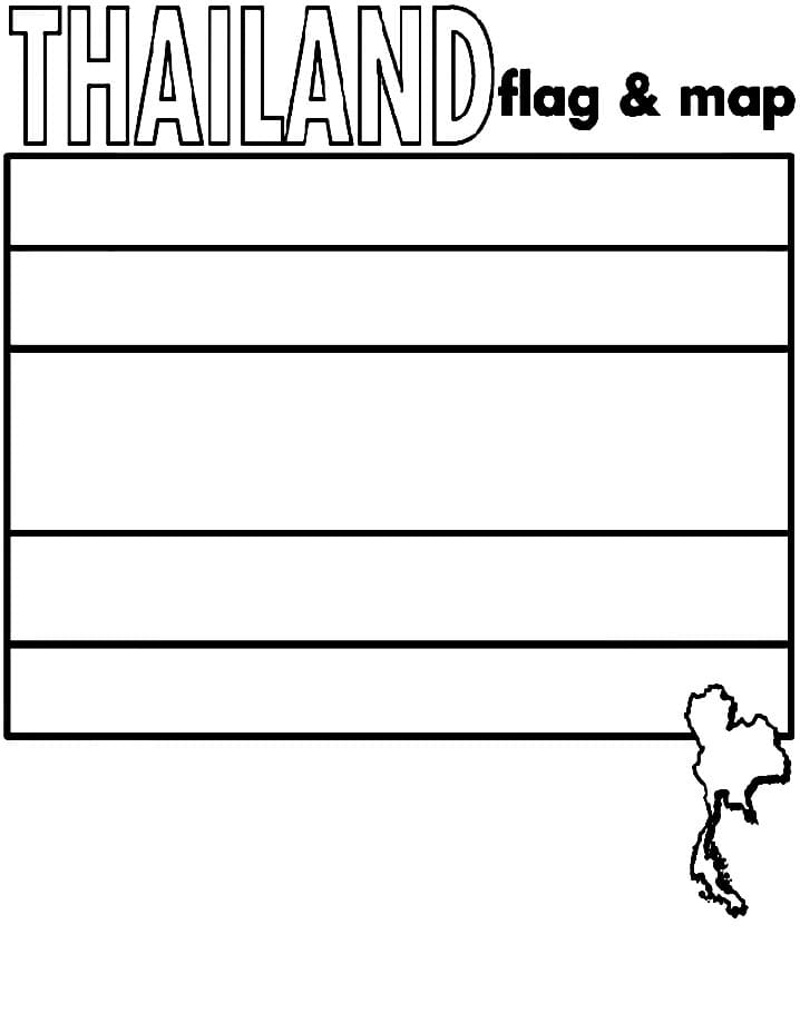 Thailand Flag and Map