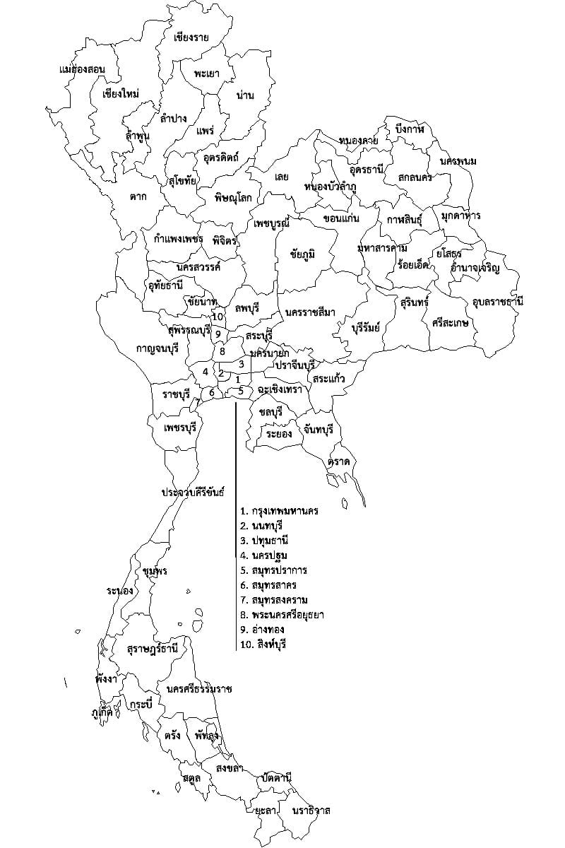 Thailand’s Map