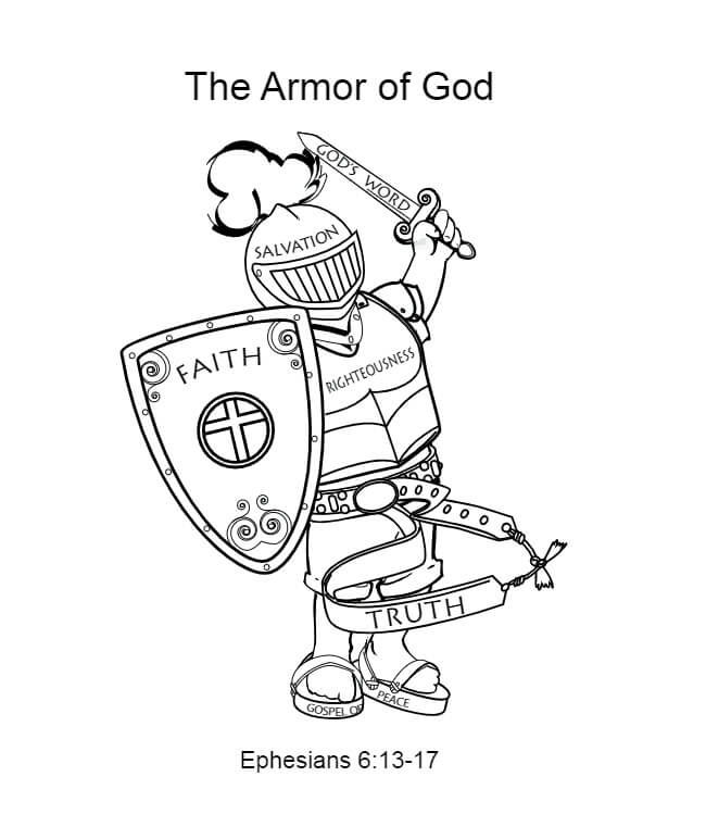 Cute Armor of God Coloring - Play Free Coloring Game Online