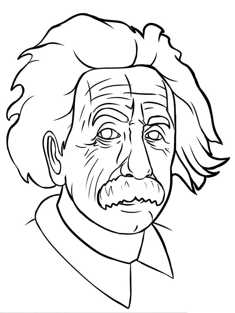 The Face of Albert Einstein Coloring Game The Face of Albert Einstein