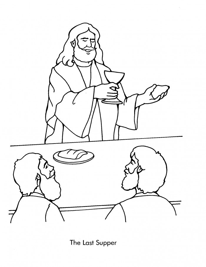 Picture Of Last Supper Coloring - Play Free Coloring Game Online