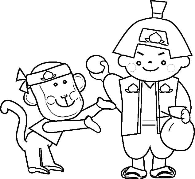 The Monkey and Momotaro