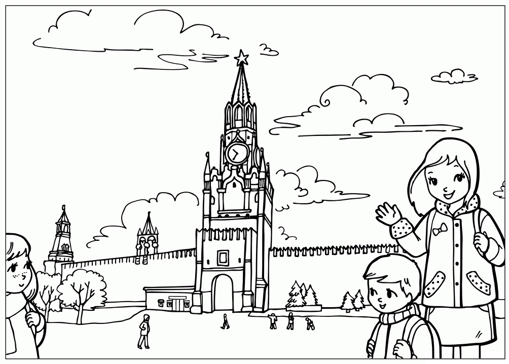 The Moscow Kremlin Coloring Game The Moscow Kremlin