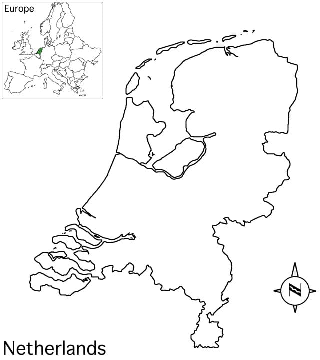The Netherlands Map 1 Coloring Game The Netherlands Map 1