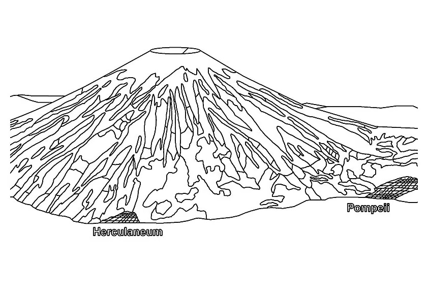 The Pompeii Volcano Coloring Game The Pompeii Volcano
