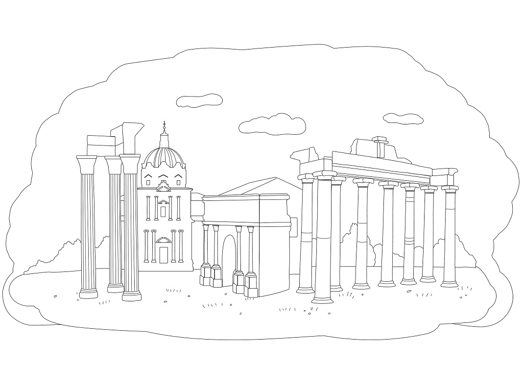 The Roman Forum Coloring Game The Roman Forum