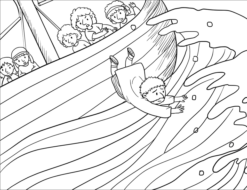 Jonah and the Whale 1 Coloring - Play Free Coloring Game Online