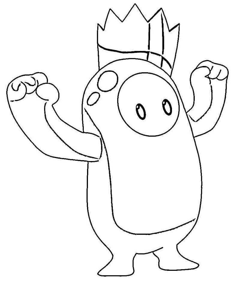The Winner Fall Guys Coloring Game The Winner Fall Guys