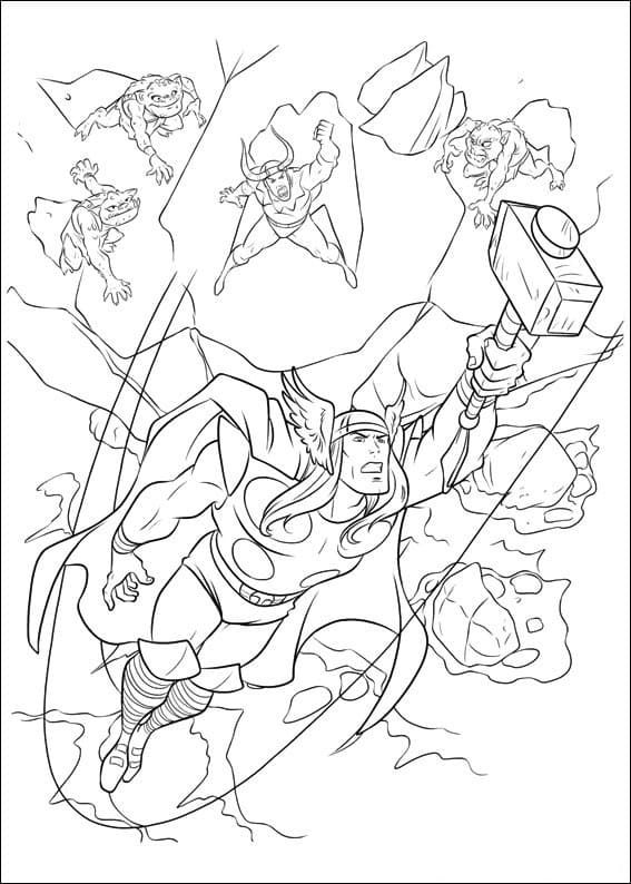 Thor Flies Coloring Game Thor Flies