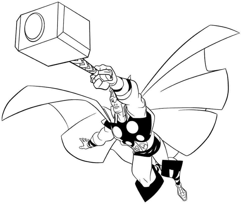 Thor Flying Coloring Game Thor Flying