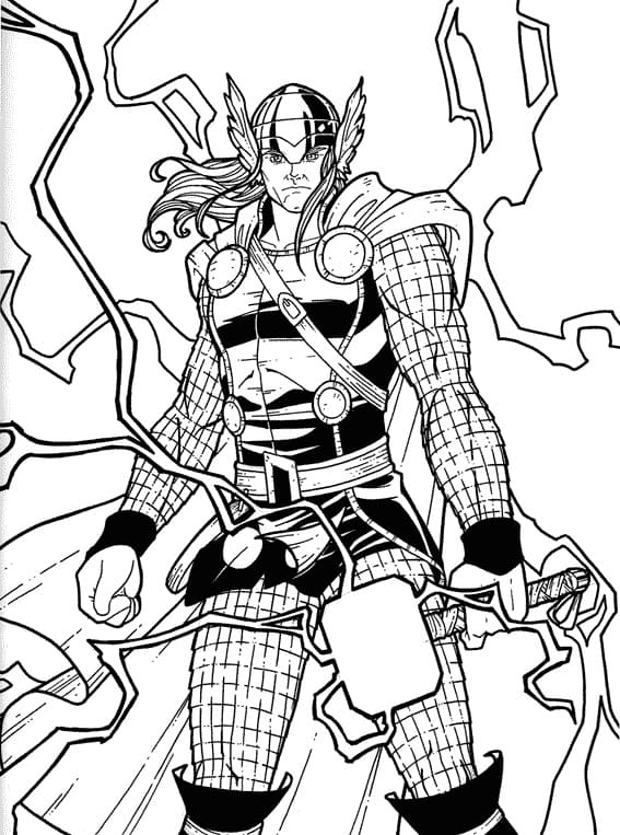 Thor and Lightning Coloring Game Thor and Lightning