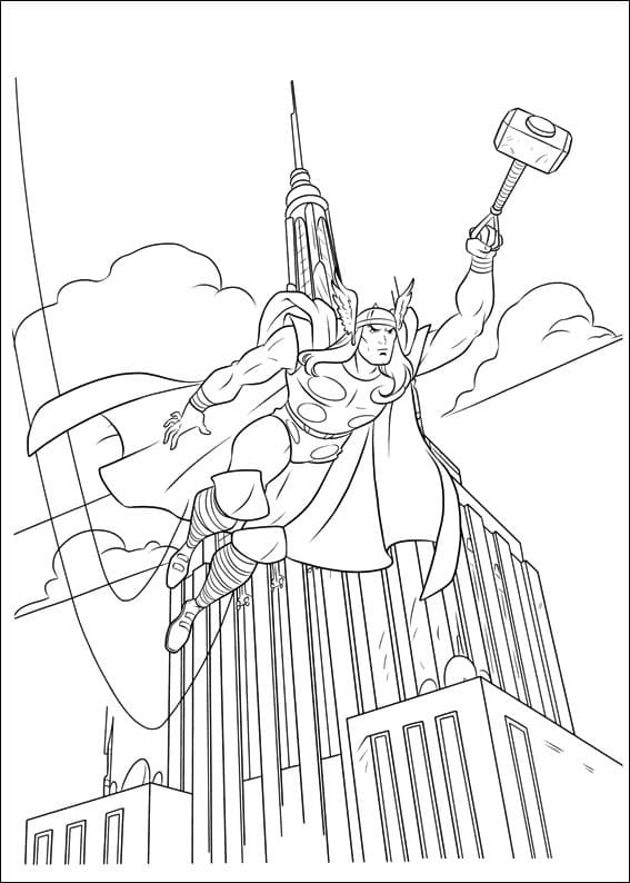 Thor in the City Coloring Game Thor in the City