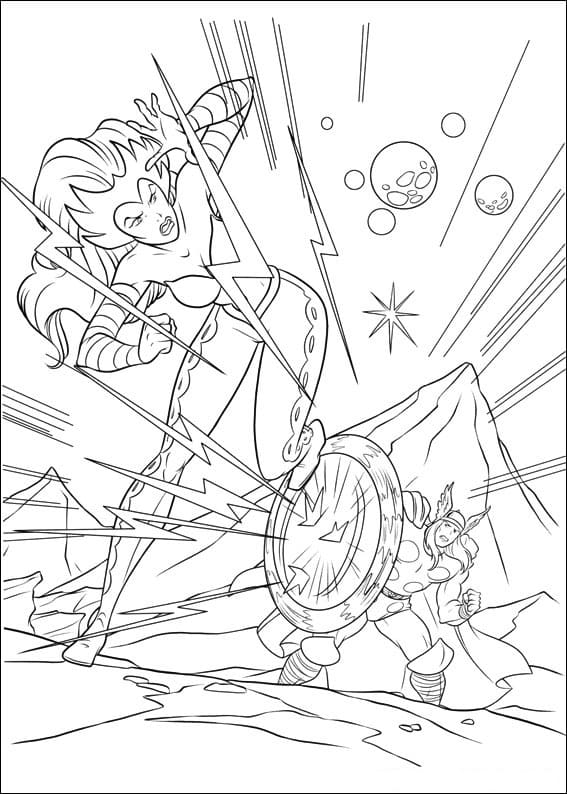 Thor vs Hela Coloring Game Thor vs Hela