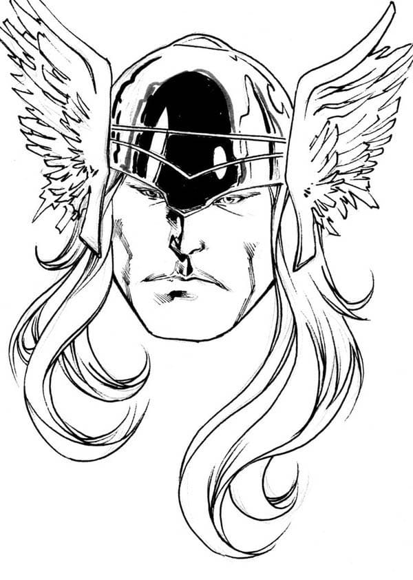 Thor's Face Coloring Game Thor's Face