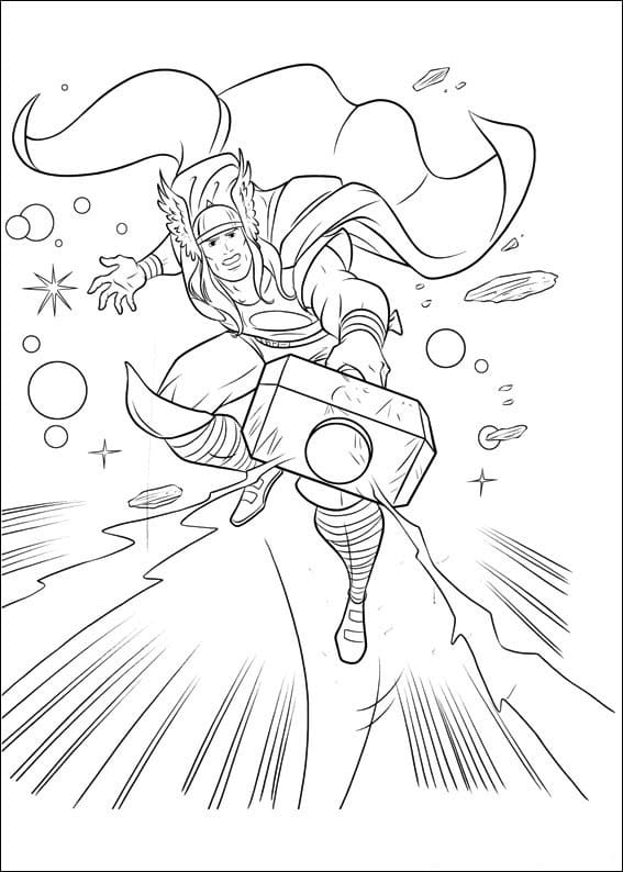 Thor's Power Coloring Game Thor's Power