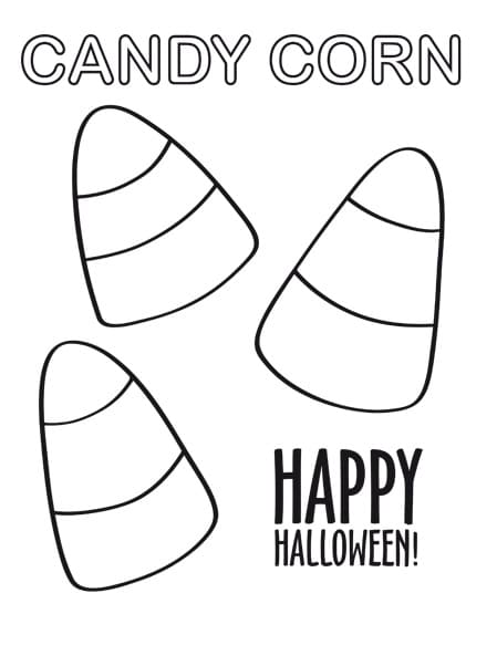 Three Candy Corn Coloring Game Three Candy Corn