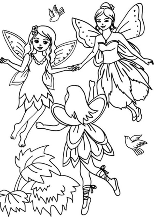 Three Fairies Coloring Game Three Fairies