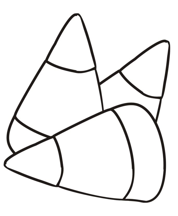 Three Simple Candy Corn Coloring Game Three Simple Candy Corn