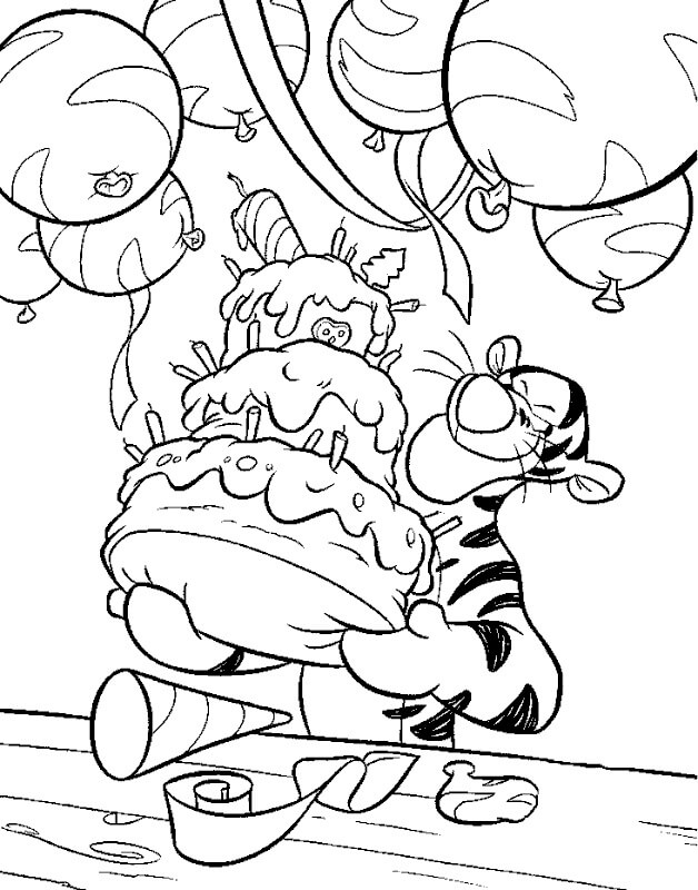 Tigger and Birthday Cake