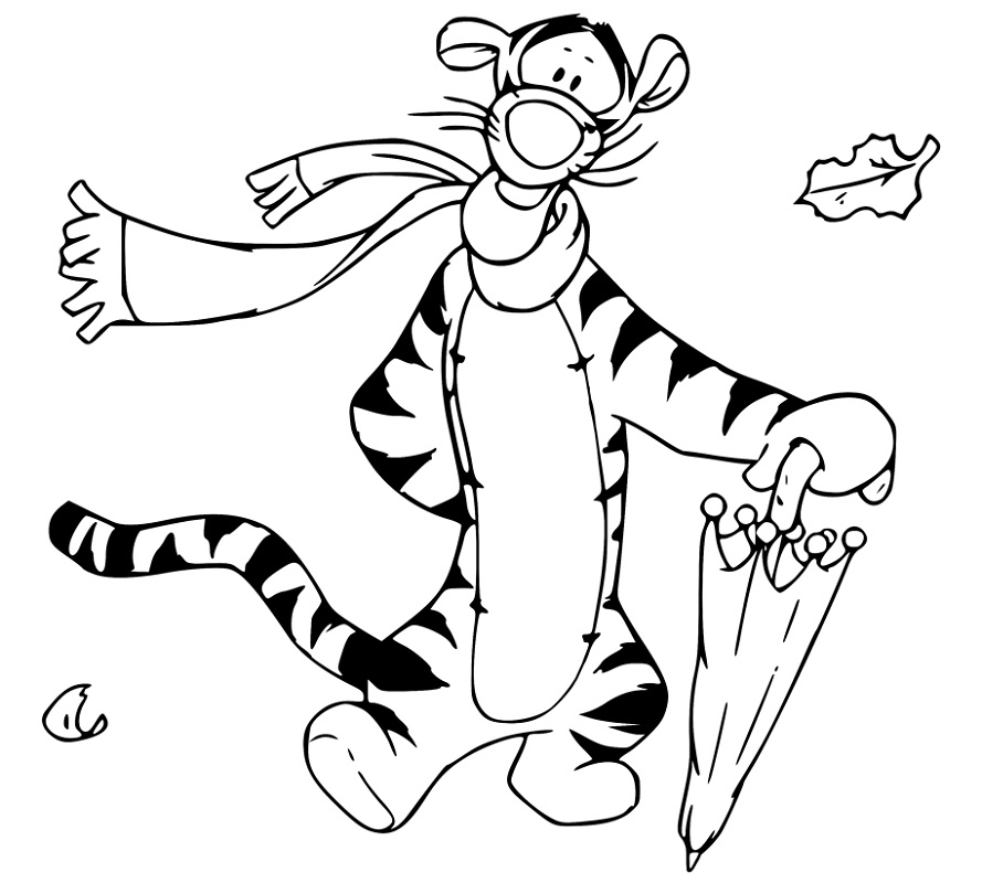 Tigger with Umbrella