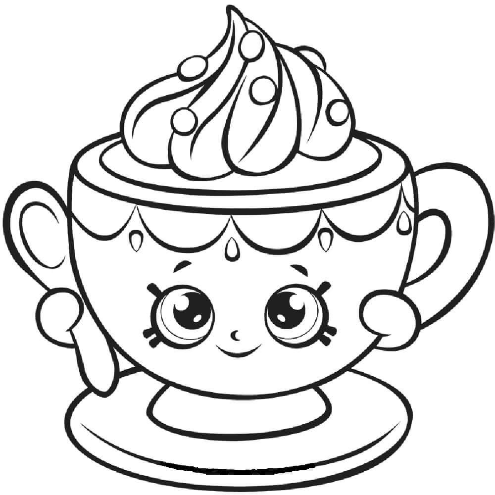 Tiny Teacup Shopkin Coloring Game Tiny Teacup Shopkin