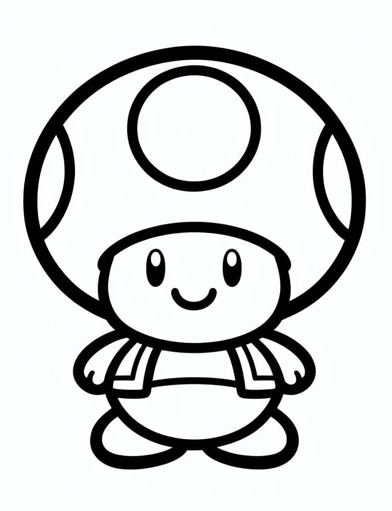 Toad Mario Adorable Coloring Game Toad Mario Adorable