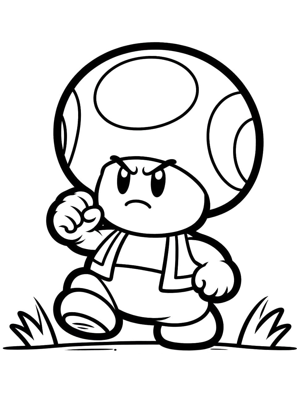 Toad Mario Angry Coloring Game Toad Mario Angry