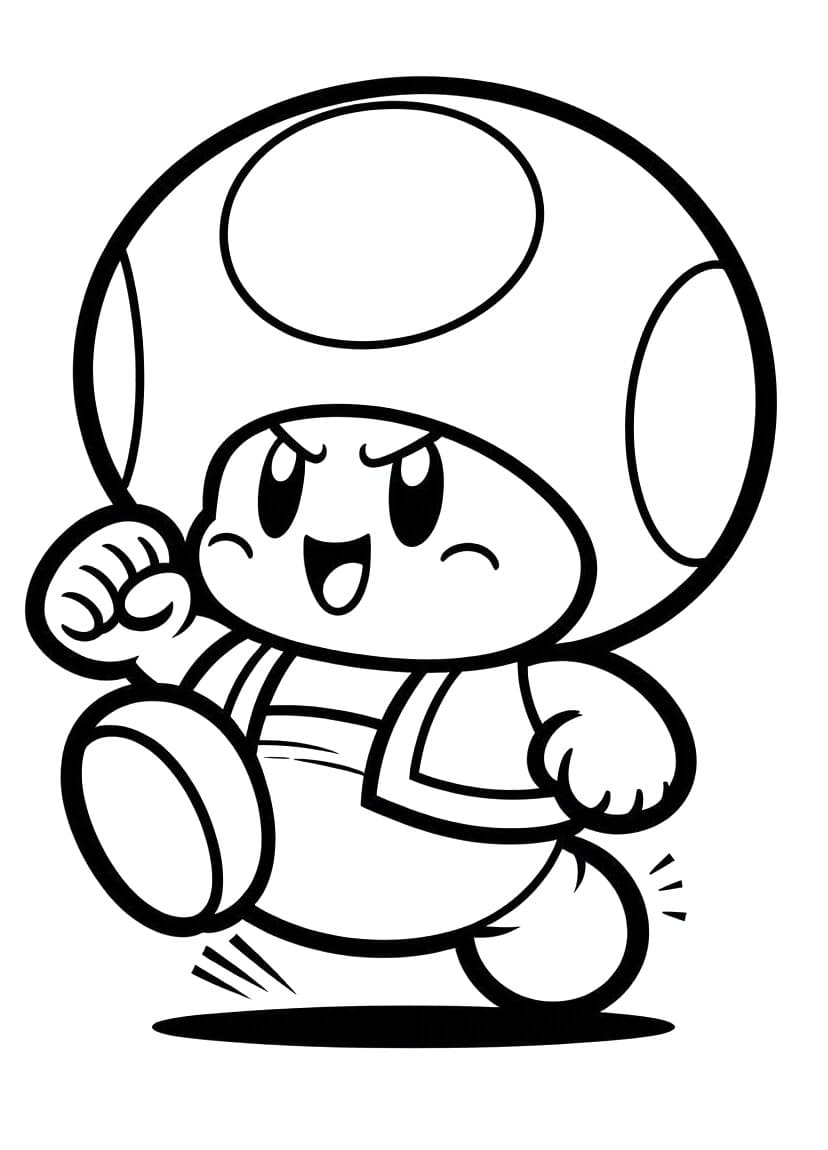 Toad Mario Awesome Coloring Game Toad Mario Awesome