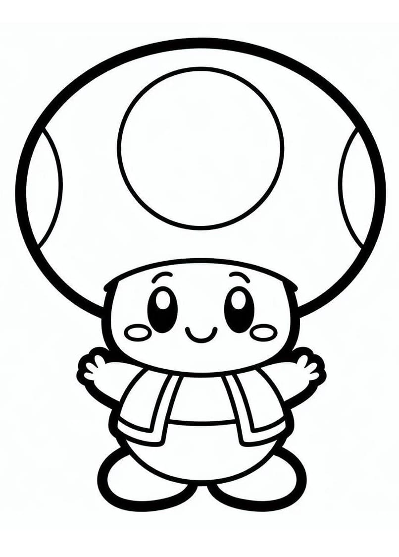Toad Mario is Cute Coloring Game Toad Mario is Cute