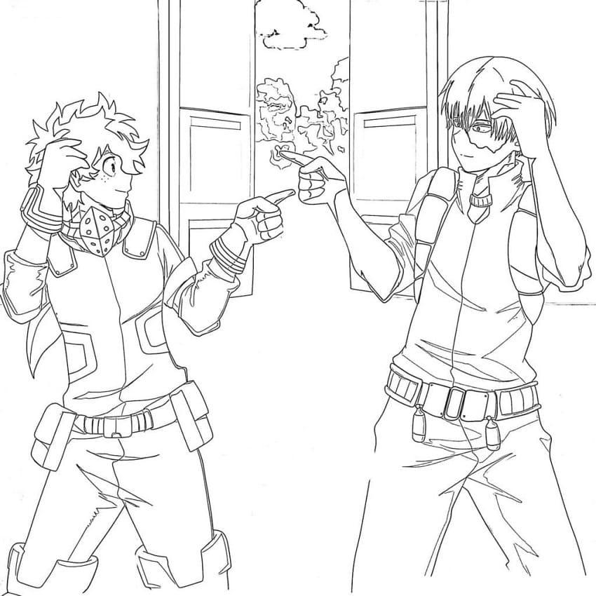 Todoroki and Izuku Midoriya