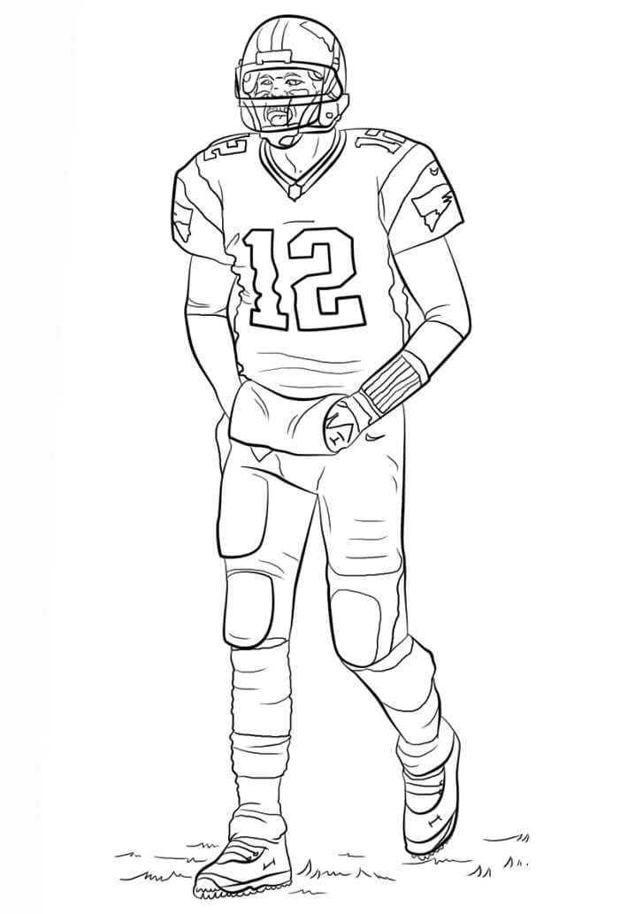 Tom Brady Football Player Coloring Game Tom Brady Football Player