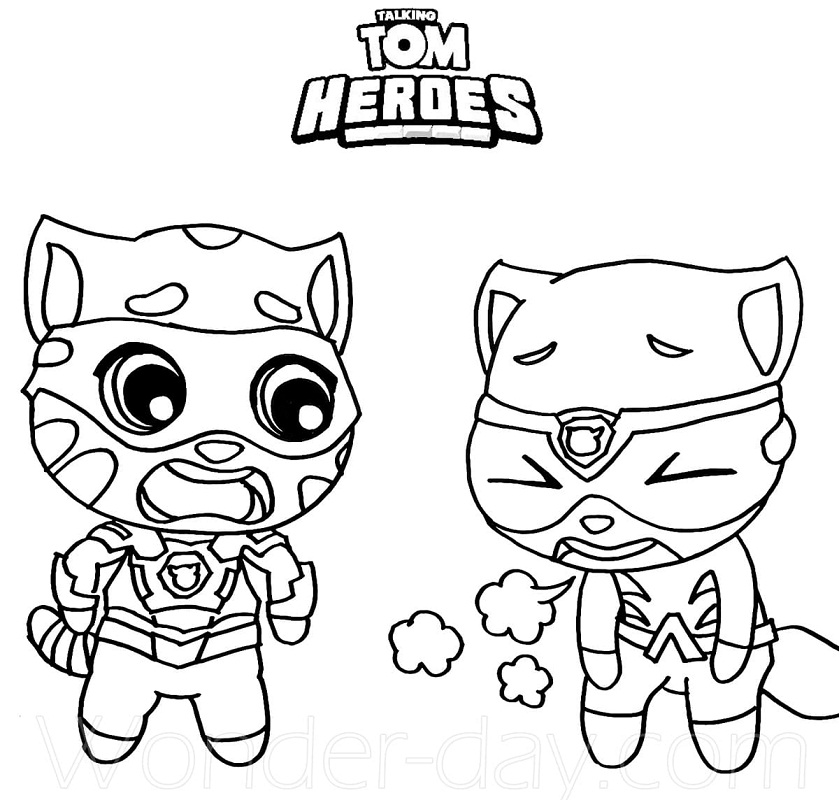 Tom and Angela Hero Coloring Game Tom and Angela Hero