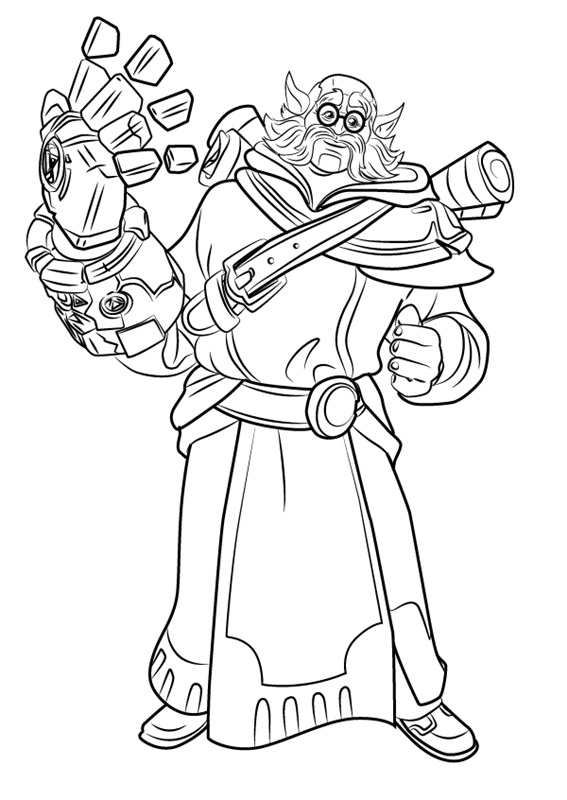 Makoa from Paladins Coloring - Play Free Coloring Game Online