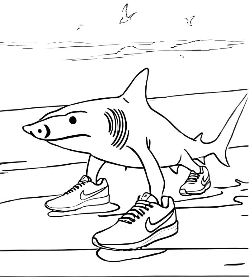 Tralalero Tralala To Color