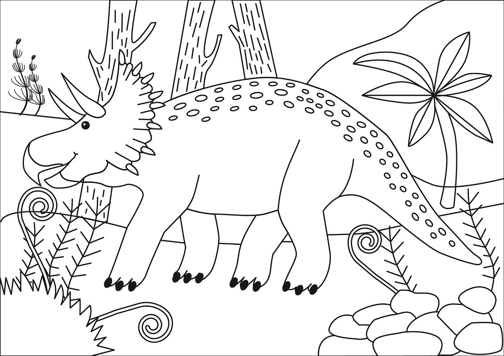 Triceratops Coloring - Play Free Coloring Game Online