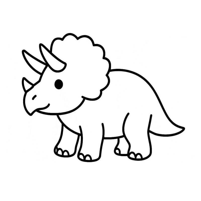 Triceratops Printable