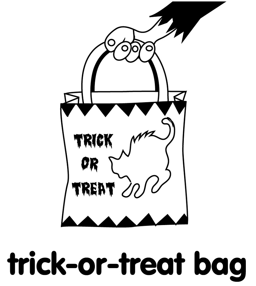 Trick or Treat Bag Coloring Game Trick or Treat Bag