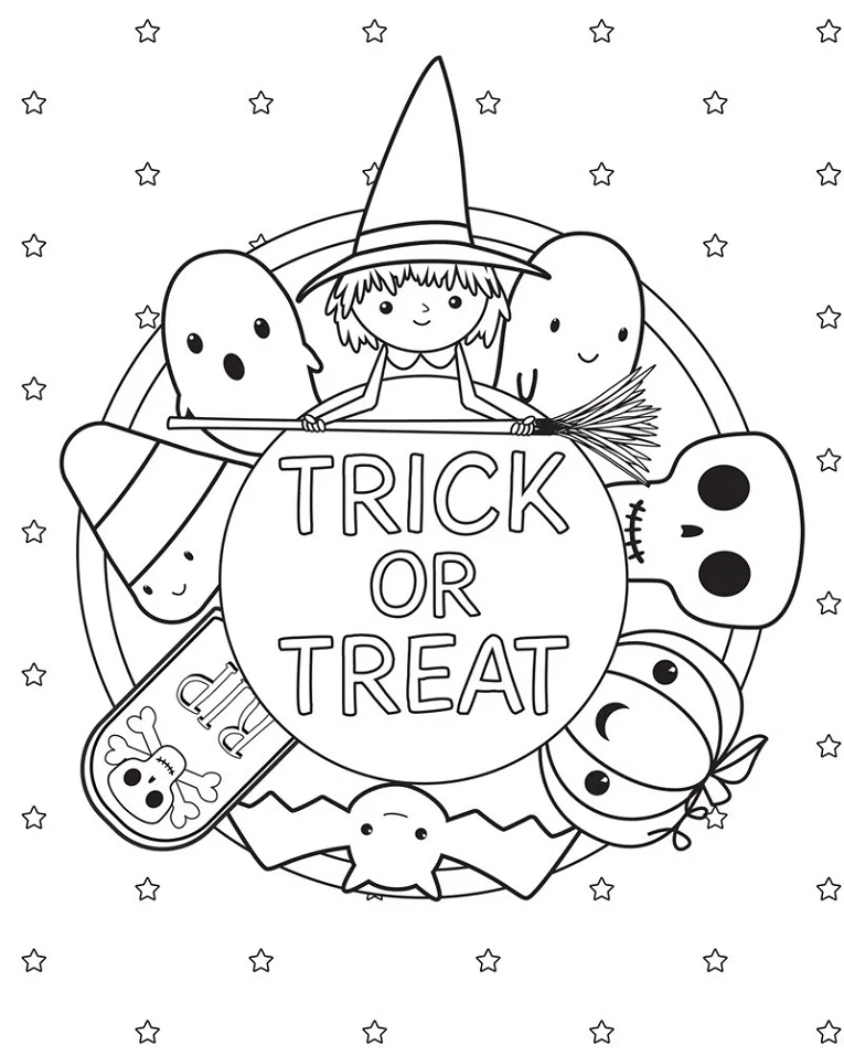 Trick or Treat 1 Coloring Game Trick or Treat 1