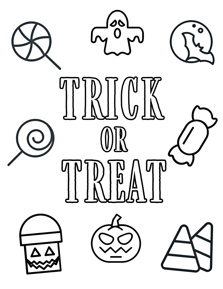 Trick or Treat 5 Coloring Game Trick or Treat 5