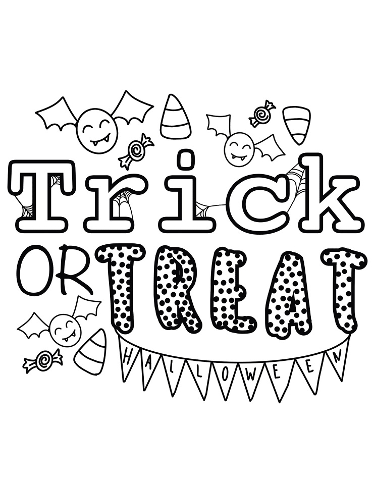 Trick or Treat Coloring Game Trick or Treat