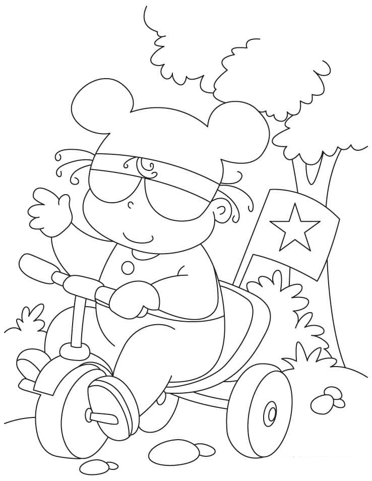 Tricycle 18 Coloring Game Tricycle 18
