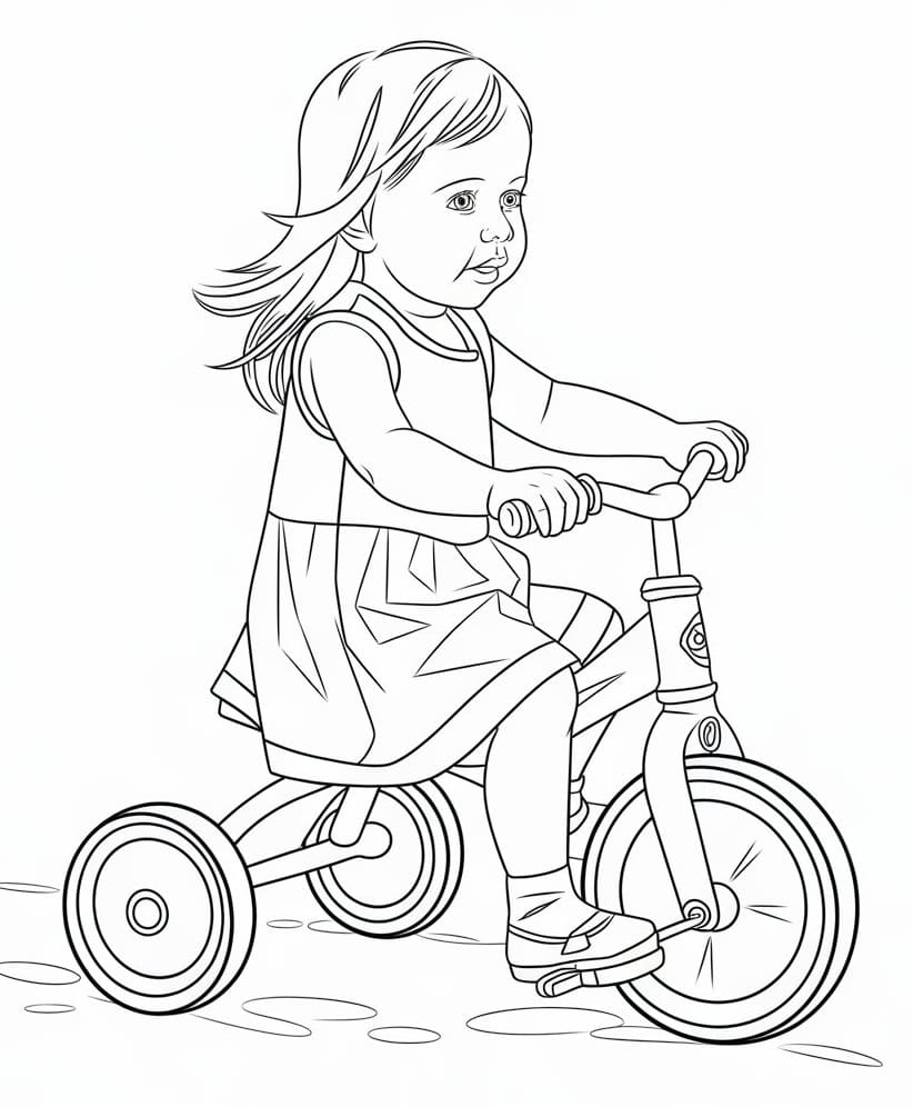 Tricycle 25 Coloring Game Tricycle 25