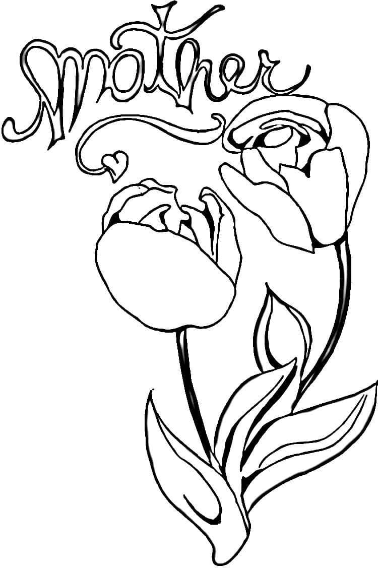 Tulips for Mom Coloring Game Tulips for Mom