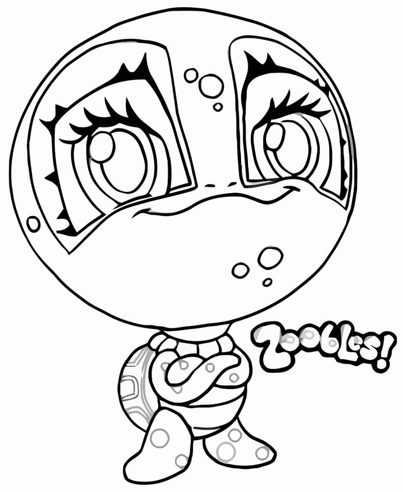 Turtle Zoobles Coloring Game Turtle Zoobles