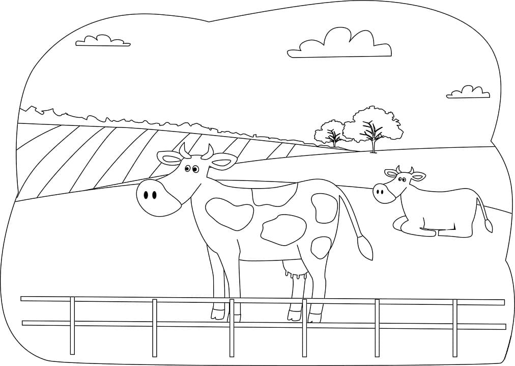 Two Cows Coloring Game Two Cows