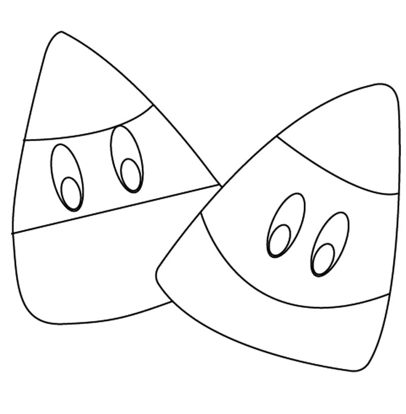 Two Cute Candy Corn Coloring Game Two Cute Candy Corn