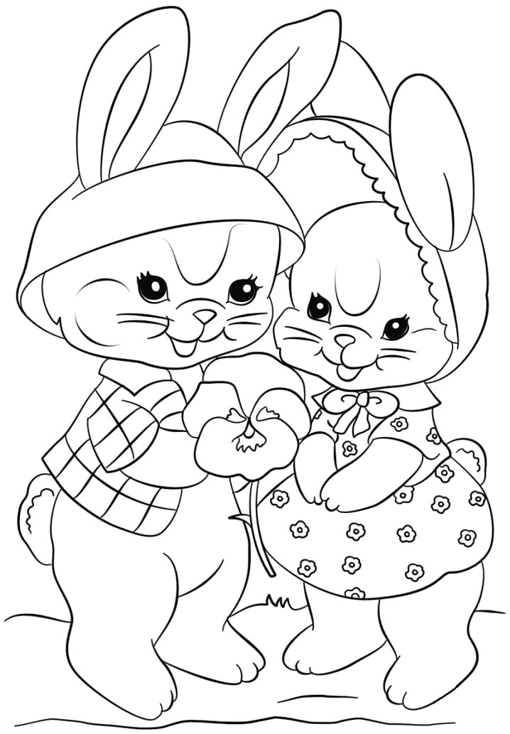 Two Easter Bunnies
